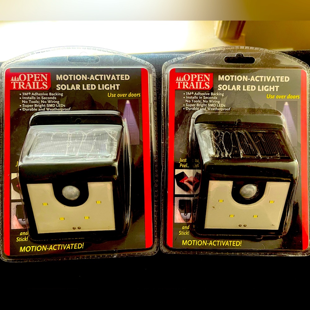 Solar LED Motion Activated Lights: Easy adhesive Mount without puncturing wall💥